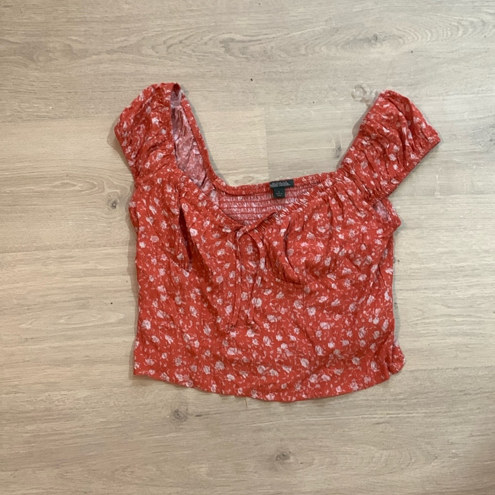 Wild Fable orange floral shirt
